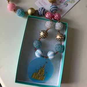 Disney castle necklace